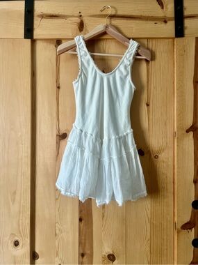 Free People White Tiered Tank Tunic Dress